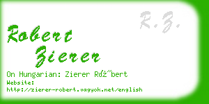 robert zierer business card